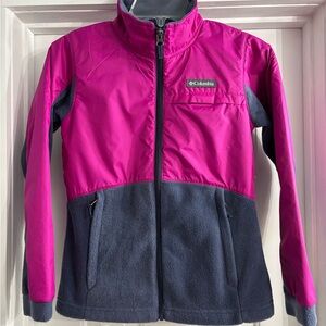 Columbia Kids' Vibrant Pink and Dark Gray Puffer Jacket